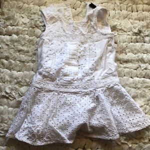 White designed dress